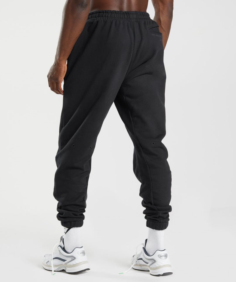 Men's Gymshark GS10 Year Jogger Black | CA 816NAD